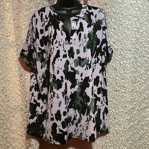 Sew in Love 3x purple & black blouse
